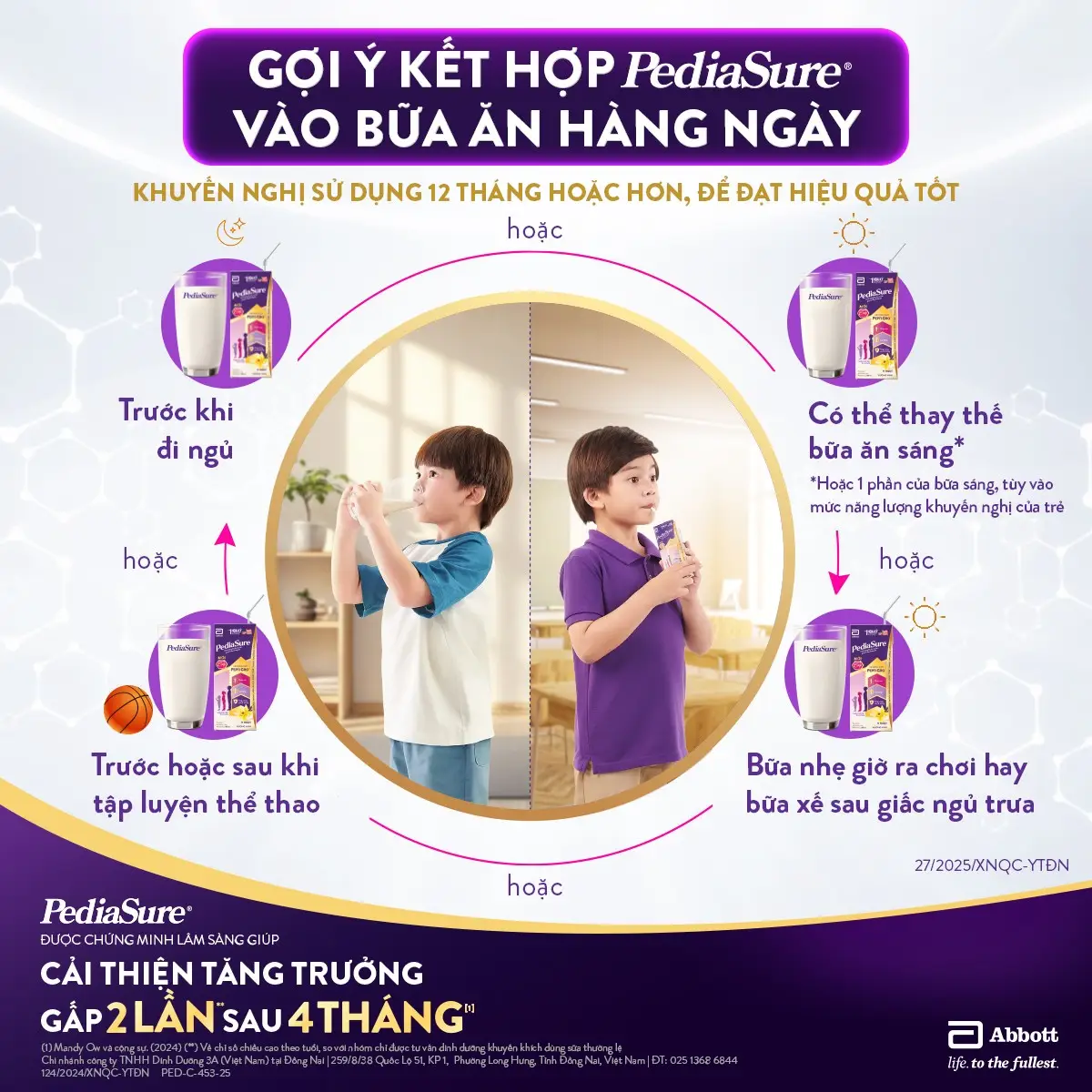 Thời gian uống sữa tốt nhất để tăng chiều cao cho trẻ